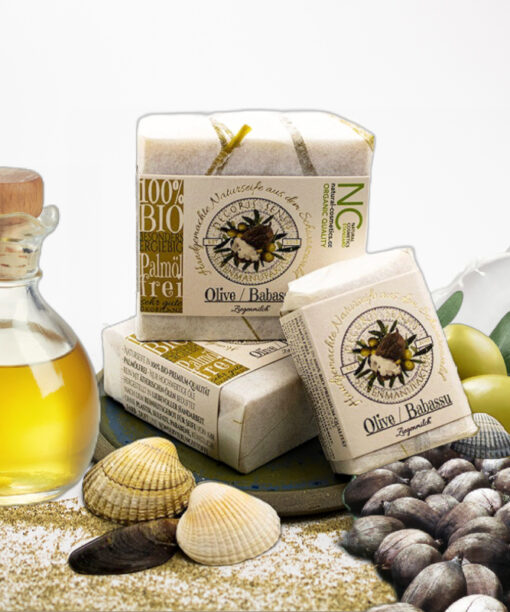 Premium Hand- und Duschseife | Olive/Babassu - Ziegenmilch | Bio Naturseife