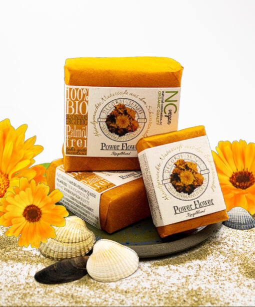 Vegane Hand- und Duschseife | "Power Flower" | Bio Naturseife
