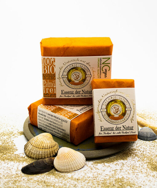 Vegane Hand- und Duschseife | "Trockene bis sehr trockene Haut" | Bio Naturseife